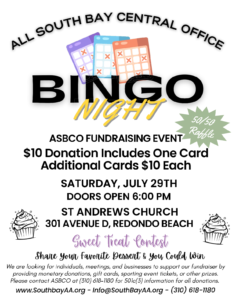A poster for the bingo night event.