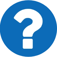 Blue circle with a white question mark symbol.